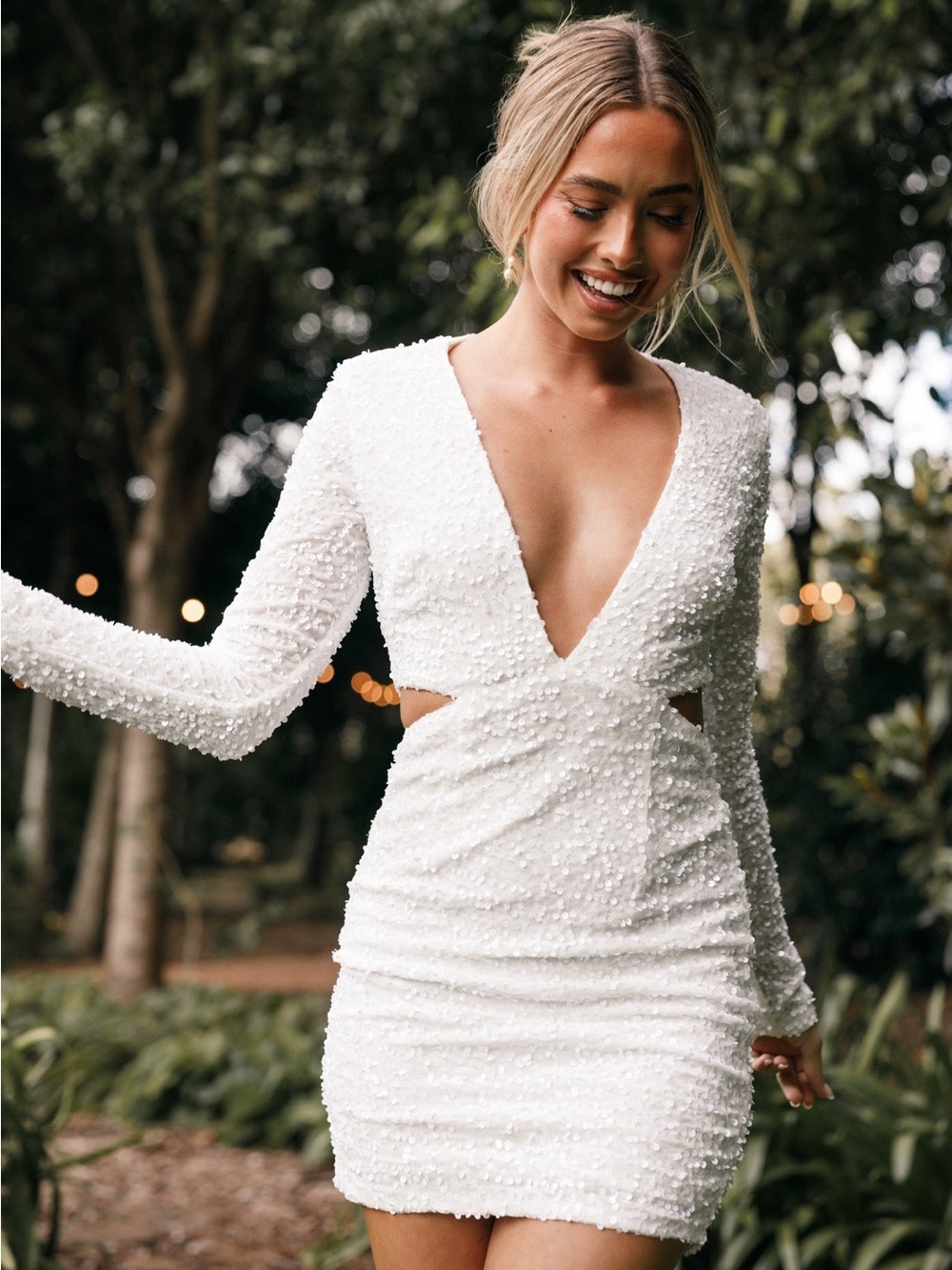Kelly Long Sleeve Sequin Mini Dress